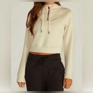 NWT BYLT Basics opal fleece quarter zip hoodie size L in shell